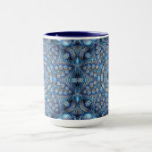 Blue Decorative Christmas Holiday Mok (Midden)