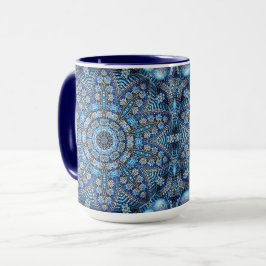 Blue Decorative Christmas Holiday Mok