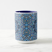 Blue Decorative Christmas Holiday Mok (Midden)