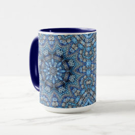 Blue Decorative Christmas Holiday Mok
