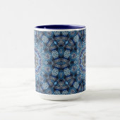 Blue Decorative Christmas Holiday Mok (Midden)