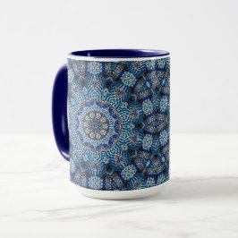 Blue Decorative Christmas Holiday Mok