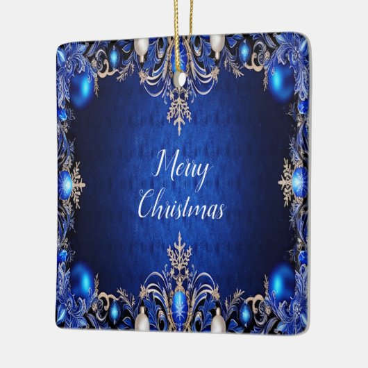 Blue Decorative Christmas Holiday Ornament (Links)