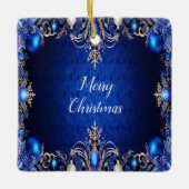 Blue Decorative Christmas Holiday Ornament (Voorkant)