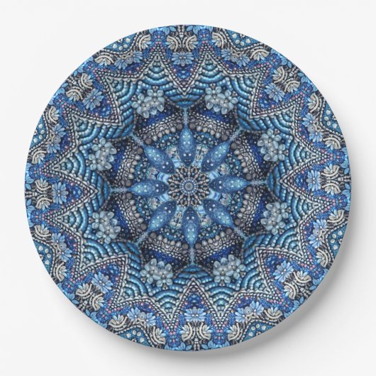 Blue Decorative Christmas Holiday Paper Bord (Voorkant)