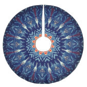 Blue Decorative Christmas Tree Skirt Kerstboom Rok (Voorkant)