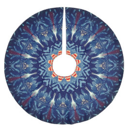 Blue Decorative Christmas Tree Skirt Kerstboom Rok