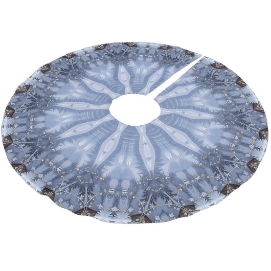 Blue Decorative Christmas Tree Skirt Kerstboom Rok (Gekanteld)