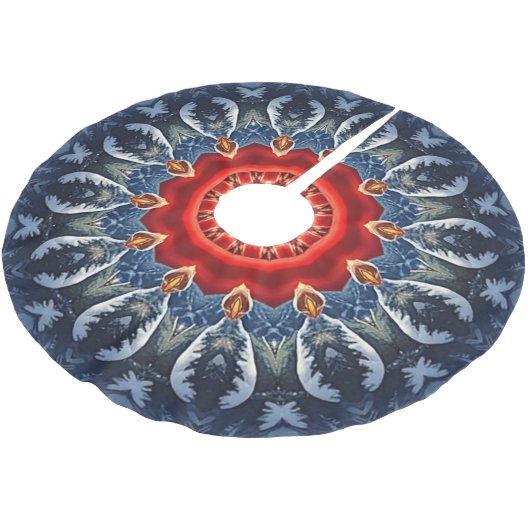 Blue Decorative Christmas Tree Skirt Kerstboom Rok (Gekanteld)