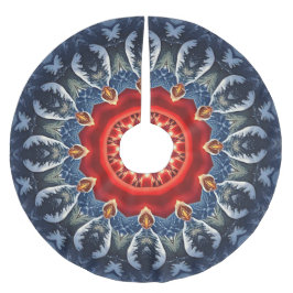 Blue Decorative Christmas Tree Skirt Kerstboom Rok