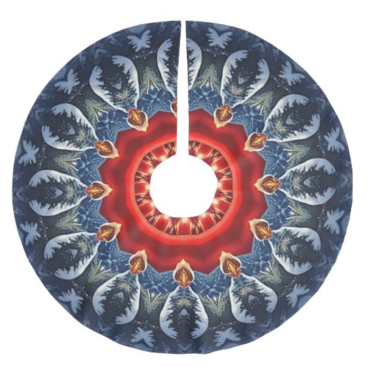 Blue Decorative Christmas Tree Skirt Kerstboom Rok (Voorkant)