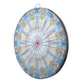 Blue Decorative Dartboard Dartbord (Voorkant Rechts)