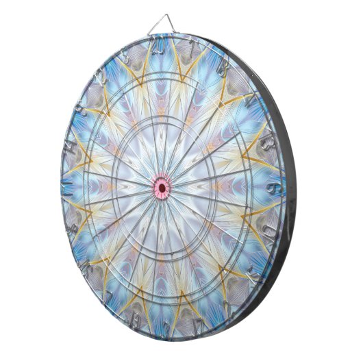 Blue Decorative Dartboard Dartbord (Voorkant Rechts)