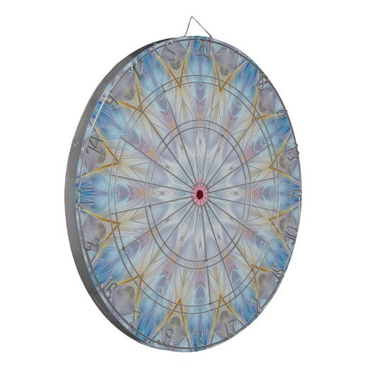 Blue Decorative Dartboard Dartbord (Voorkant Links)
