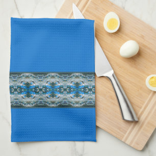 Blue Decorative Designer Patroon Theedoek