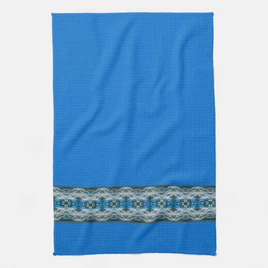 Blue Decorative Designer Patroon Theedoek (Verticaal)