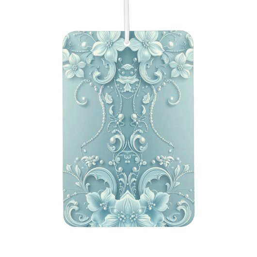 Blue Decorative Floral Air Freshener Luchtverfrisser (Voorkant)