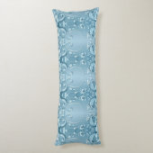 Blue Decorative Floral Body Pillow Lichaamskussen (Achterkant (Verticaal))