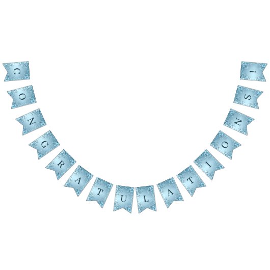 Blue Decorative Floral Bunting Flag Vlaggetjes (Alle)