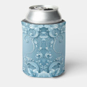 Blue Decorative Floral Can Cooler (Blikje Achterkant)