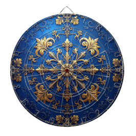 Blue Decorative Floral Dartboard Dartbord