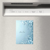 Blue Decorative Floral Magnet (Insitu (Vaatwasser))