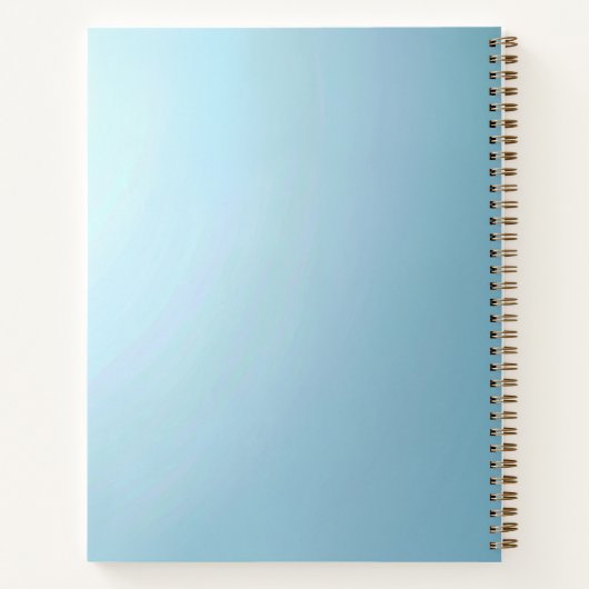 Blue Decorative Floral Notebook Notitieboek (Achterkant)