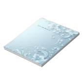 Blue Decorative Floral Notepad Notitieblok (Linkerzijde)