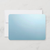 Blue Decorative Floral RSVP Card Kaartje (Achterkant)