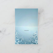 Blue Decorative Floral Thank You Card Bedankkaart (Binnen)