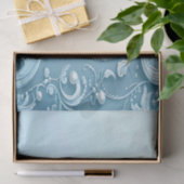 Blue Decorative Floral Tissue Paper Tissuepapier (Geschenk)