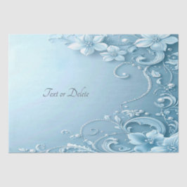 Blue Decorative Floral Tissue Paper Tissuepapier