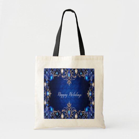 Blue Decorative Holiday Canvas tas (Voorkant)