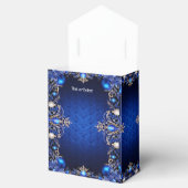 Blue Decorative Holiday Gift Box Bedankdoosjes (Geopend)