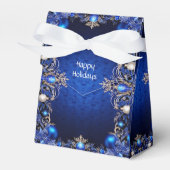 Blue Decorative Holiday Gift Box Bedankdoosjes (Voorkant Zijde)