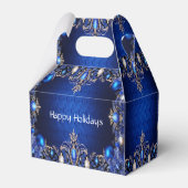 Blue Decorative Holiday Gift Box Bedankdoosjes (Achterkant)