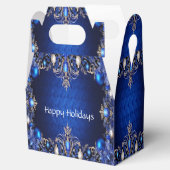 Blue Decorative Holiday Gift Box Bedankdoosjes (Geopend)