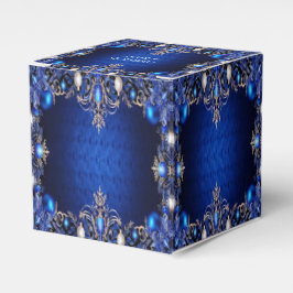 Blue Decorative Holiday Gift Box Bedankdoosjes