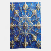 Blue Decorative Holiday Kitchen Towel Theedoek (Verticaal)
