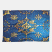Blue Decorative Holiday Kitchen Towel Theedoek (Horizontaal)