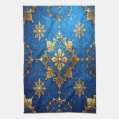 Blue Decorative Holiday Kitchen Towel Theedoek (Verticaal)
