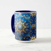 Blue Decorative Holiday Mug Mok (Voorkant links)