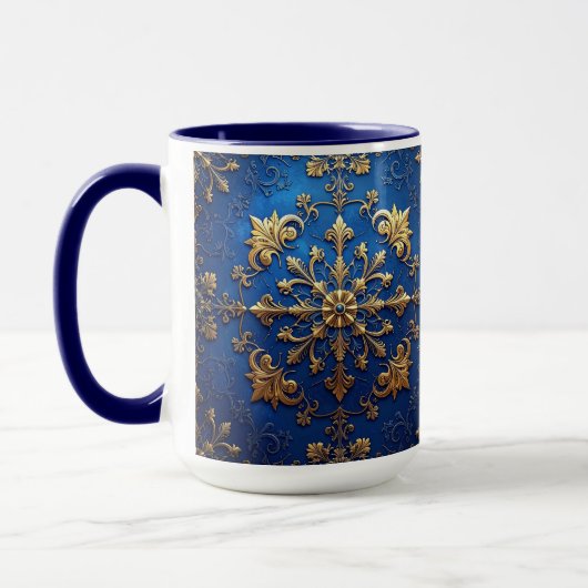 Blue Decorative Holiday Mug Mok (Links)