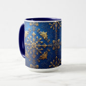 Blue Decorative Holiday Mug Mok (Voorkant links)