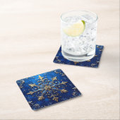 Blue Decorative Holiday Paper Coaster Kartonnen Onderzetters (Insitu)