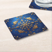 Blue Decorative Holiday Paper Coaster Kartonnen Onderzetters (Schuin)