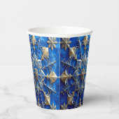 Blue Decorative Holiday Paper Cups Papieren Bekers (Rechts)
