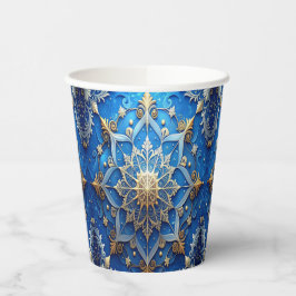 Blue Decorative Holiday Paper Cups Papieren Bekers