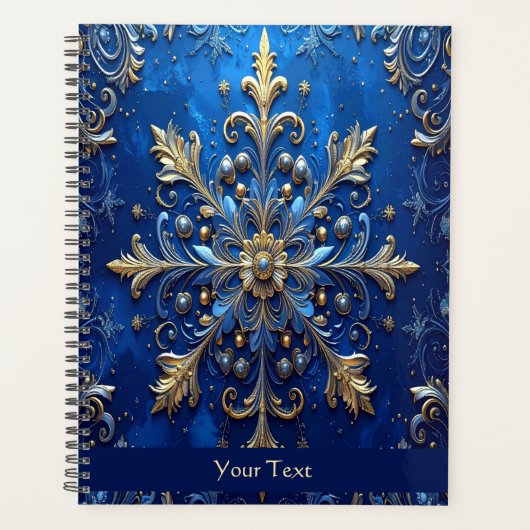 Blue Decorative Holiday Planner (Voorkant)