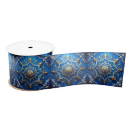 Blue Decorative Holiday Satin Ribbon Satijnen Lint